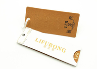Custom Luxury Clothing Paper Brand Swing Tags Emboss Gold Foil Stamping Logo