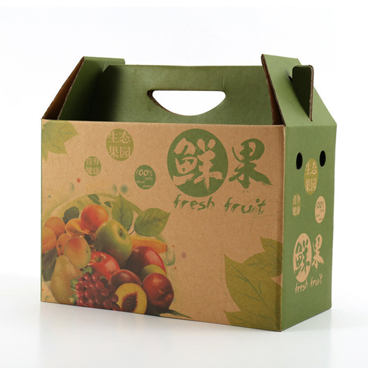 Brown Strong Single Wall Corrugated Box Fruits Packaging With Artwork Printing