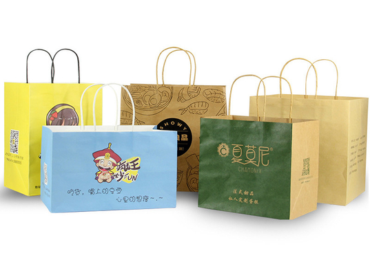 良い価格 食糧配達Fctoryのためのクラフトの卸し売り注文の印刷された紙袋Pacakging オンライン