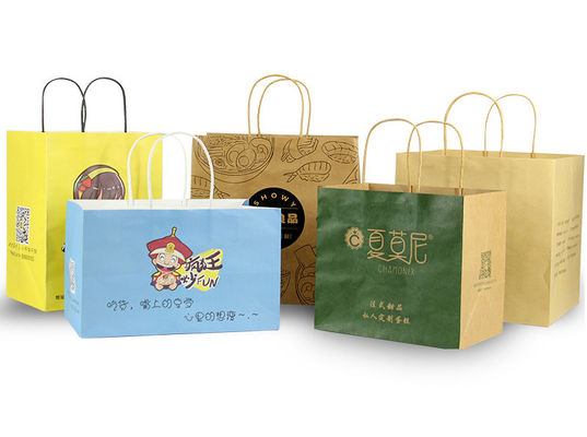 食糧配達Fctoryのためのクラフトの卸し売り注文の印刷された紙袋Pacakging
