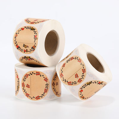 良い価格 カスタム印刷されたクラフト紙ステッカー 環境に優しいカスタムロゴステッカー メーカー オンライン