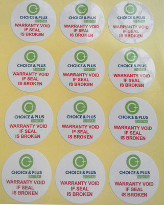 良い価格 オーダーメイドの丸いラベルステッカー 白いPETプラスチック 円形ロゴステッカー 印刷 & 子供名ラベル オンライン