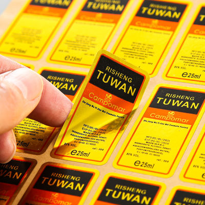 良い価格 カスタム印刷ゴールド箔ステッカー エンボス加工メタリックラベル & カスタムメタリックステッカー オンライン