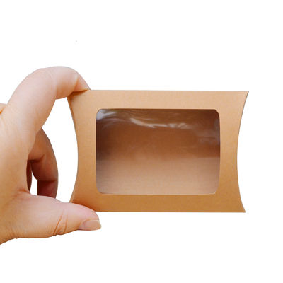 良い価格 窓付きカスタム印刷クラフト紙ピローボックス – ギフト＆小売用環境に優しいパッケージ オンライン